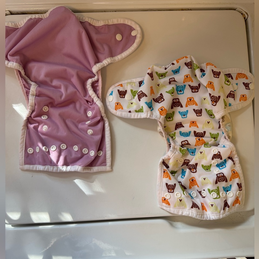 Thirsties Size One pocket snap diaper covers lot of 9 GUC cover only - Picture 3 of 13